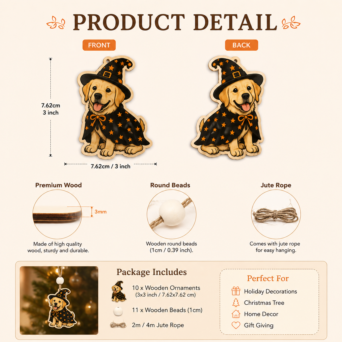 Halloween Personalized PKM Skeleton Wooden Garland